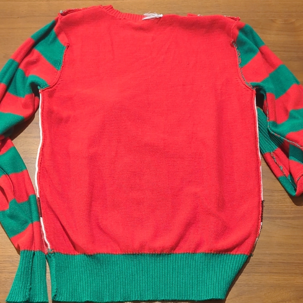 Spencer's Red and Green Cat Christmas Sweater - Picture 4 of 4